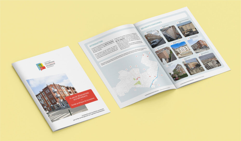 Création d’une brochure claire et didactique expliquant aux locataires le plan de relogement du Logement Molenbeekois